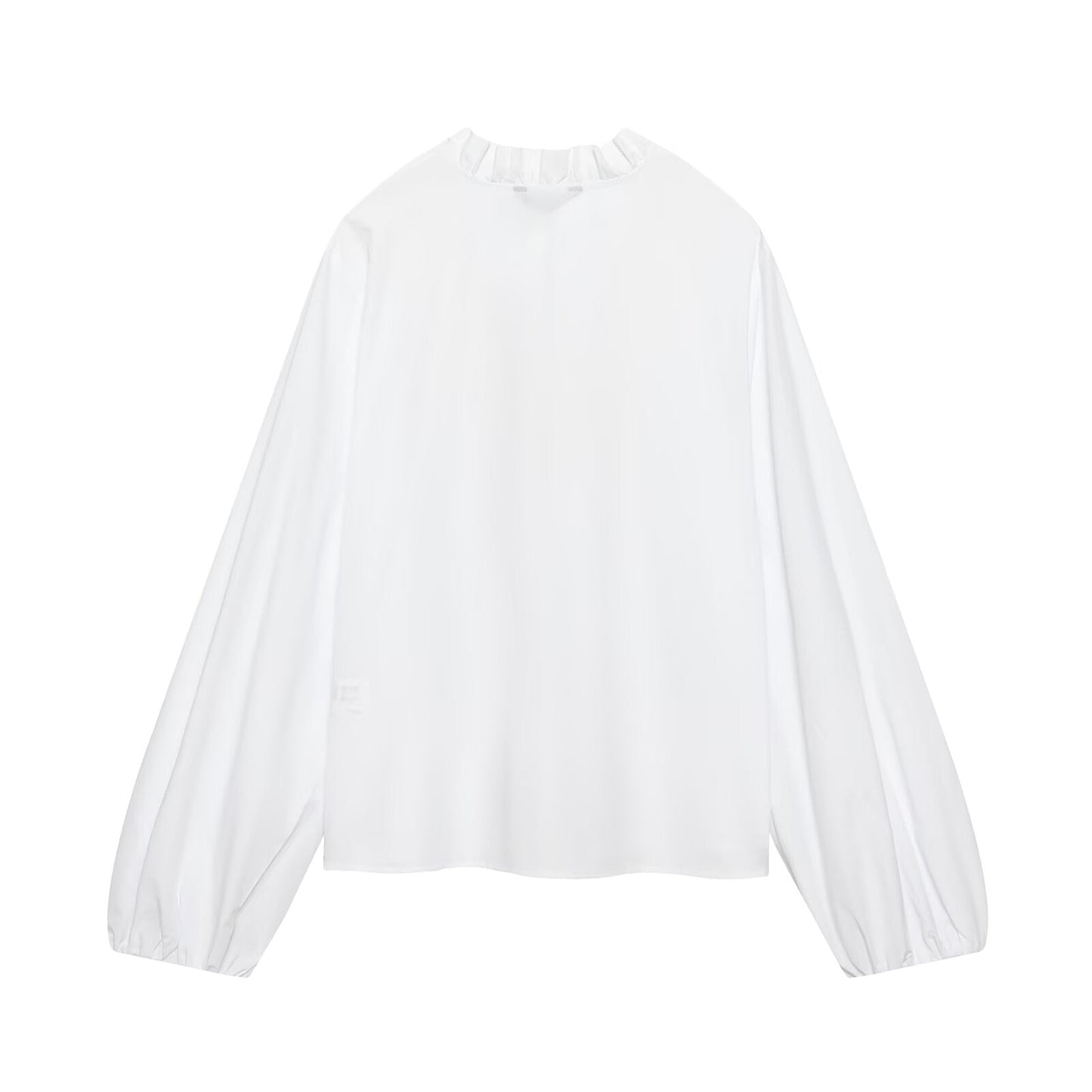 Women's 2026 layered decoration casual poplin shirt