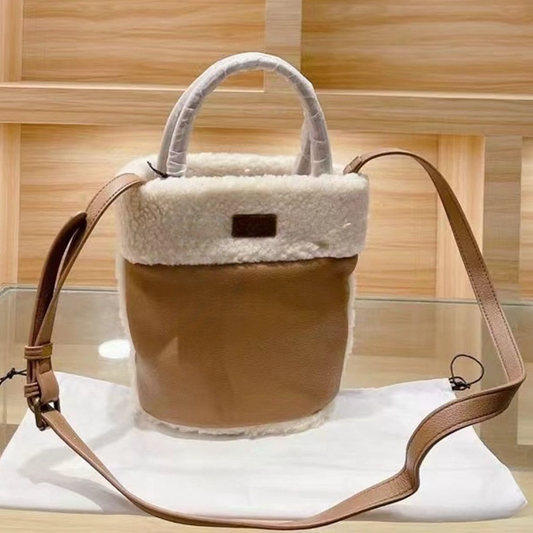 New plush bucket bag camera bag postman bag