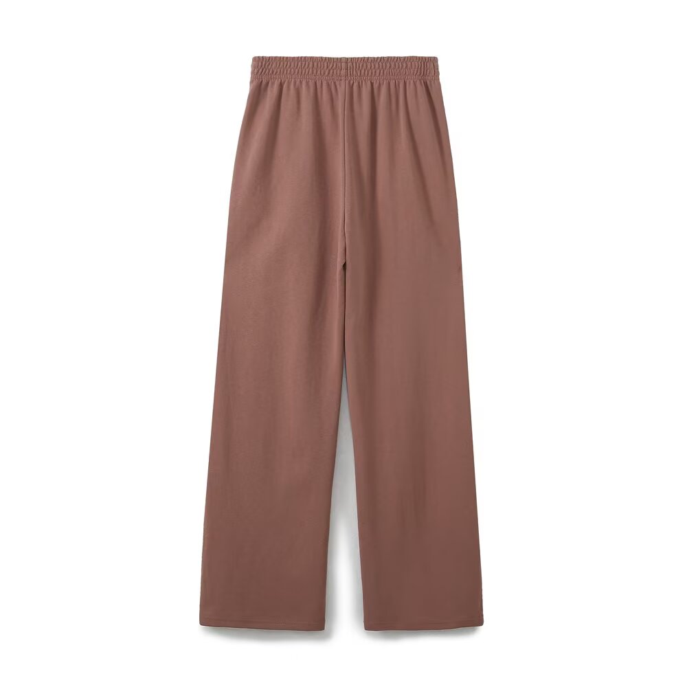 suit Women's 2 pieces washed double-sided fabric T-shirt+pants