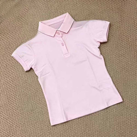 2026 women's new casual slim lapel short-sleeved polo shirt.