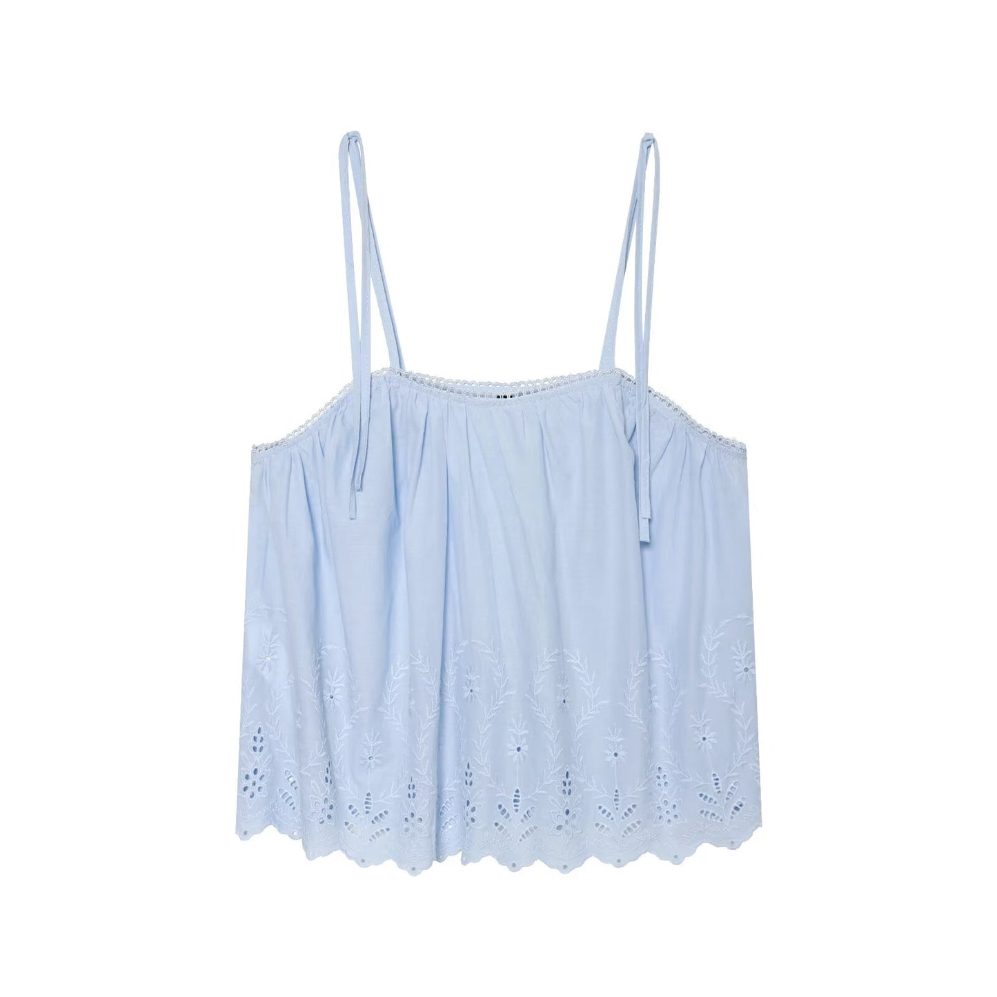 suit Women's 2 pieces embroidered suspender top+shorts