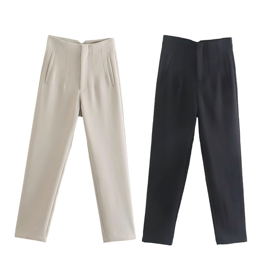 2026 Women's multi-color pleated high waisted pants
