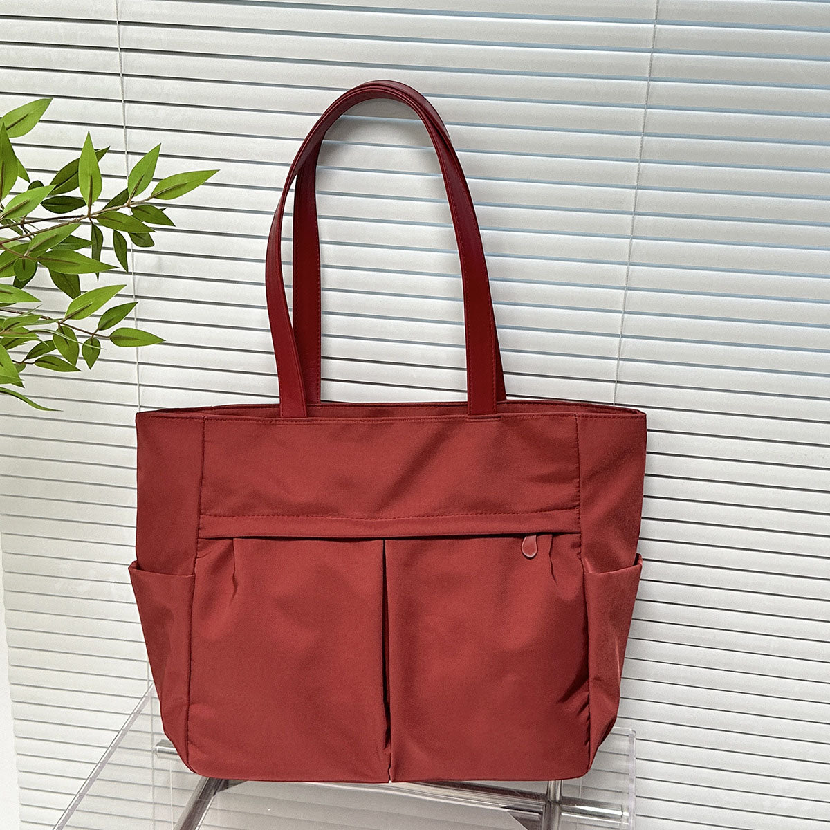 2026 women's new canvas shoulder bag retro texture solid color handbag