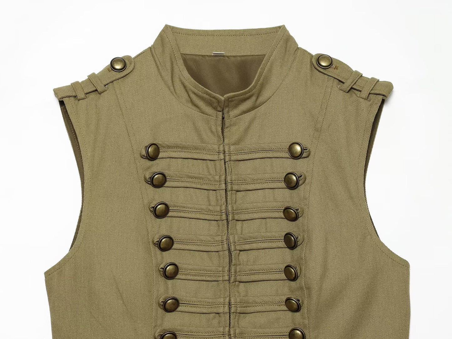 suit Women's 2 pieces button decoration short cotton vest+shorts