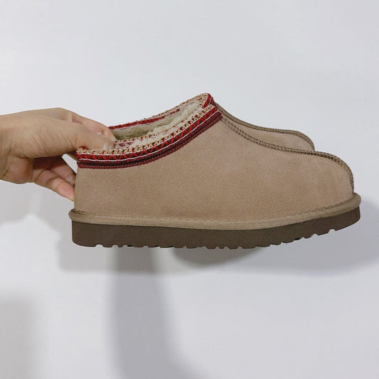 Women's thick-soled plus velvet shallow snow boots