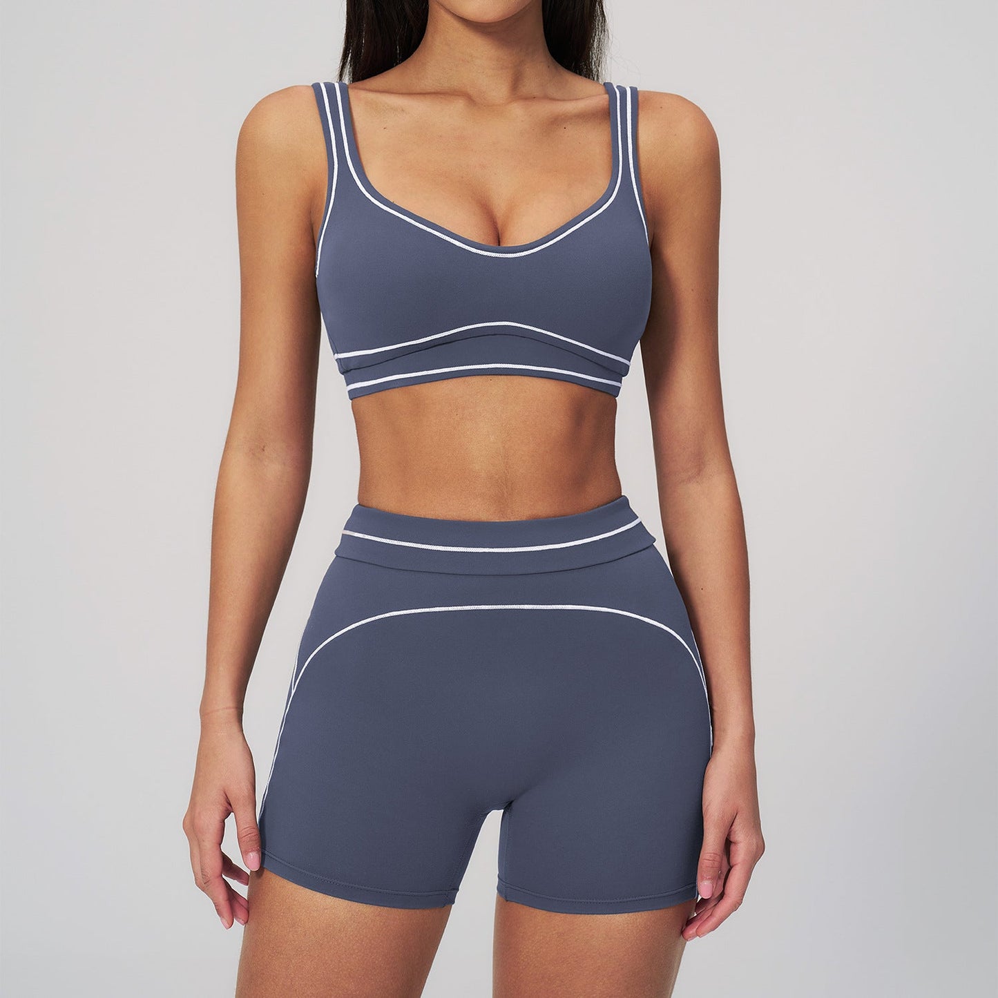 Women's new sanding bra+shorts yoga suit