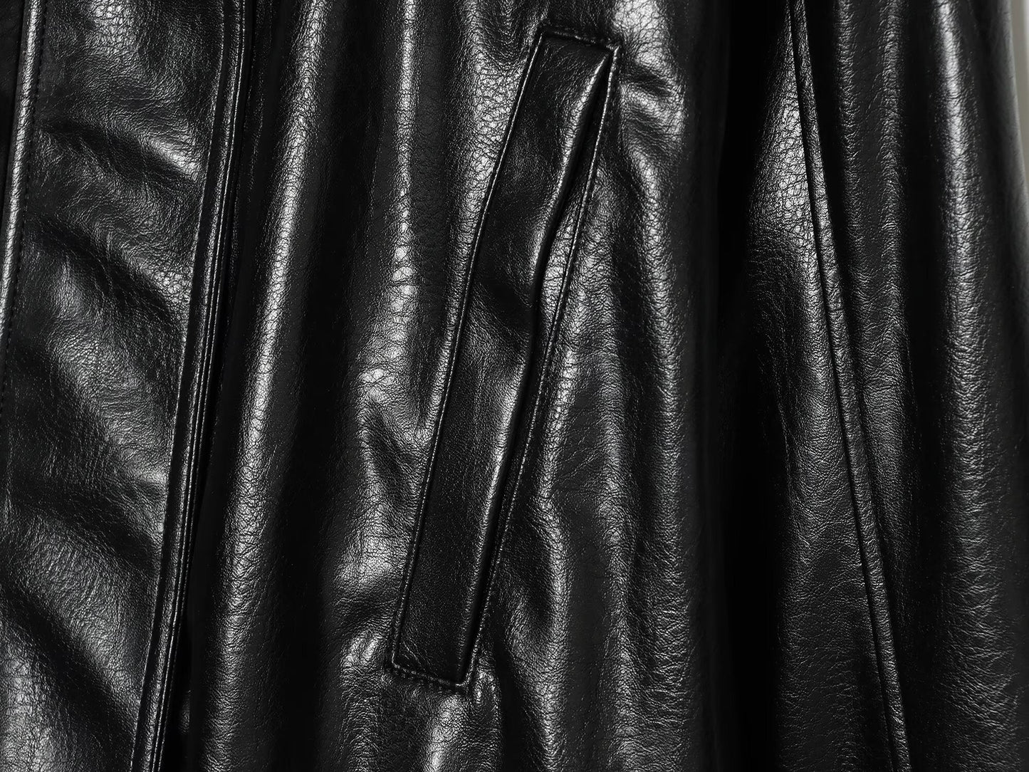 Women's leather effect pilot jacket Coat