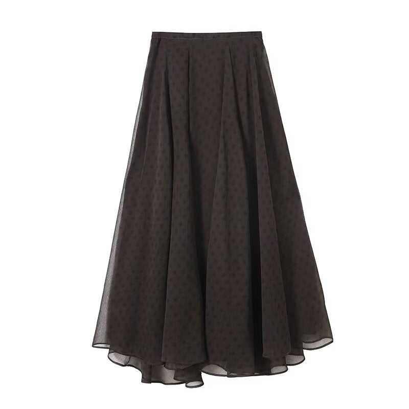 suit Women's 2 pieces new polka dot V-neck shirt+Skirt