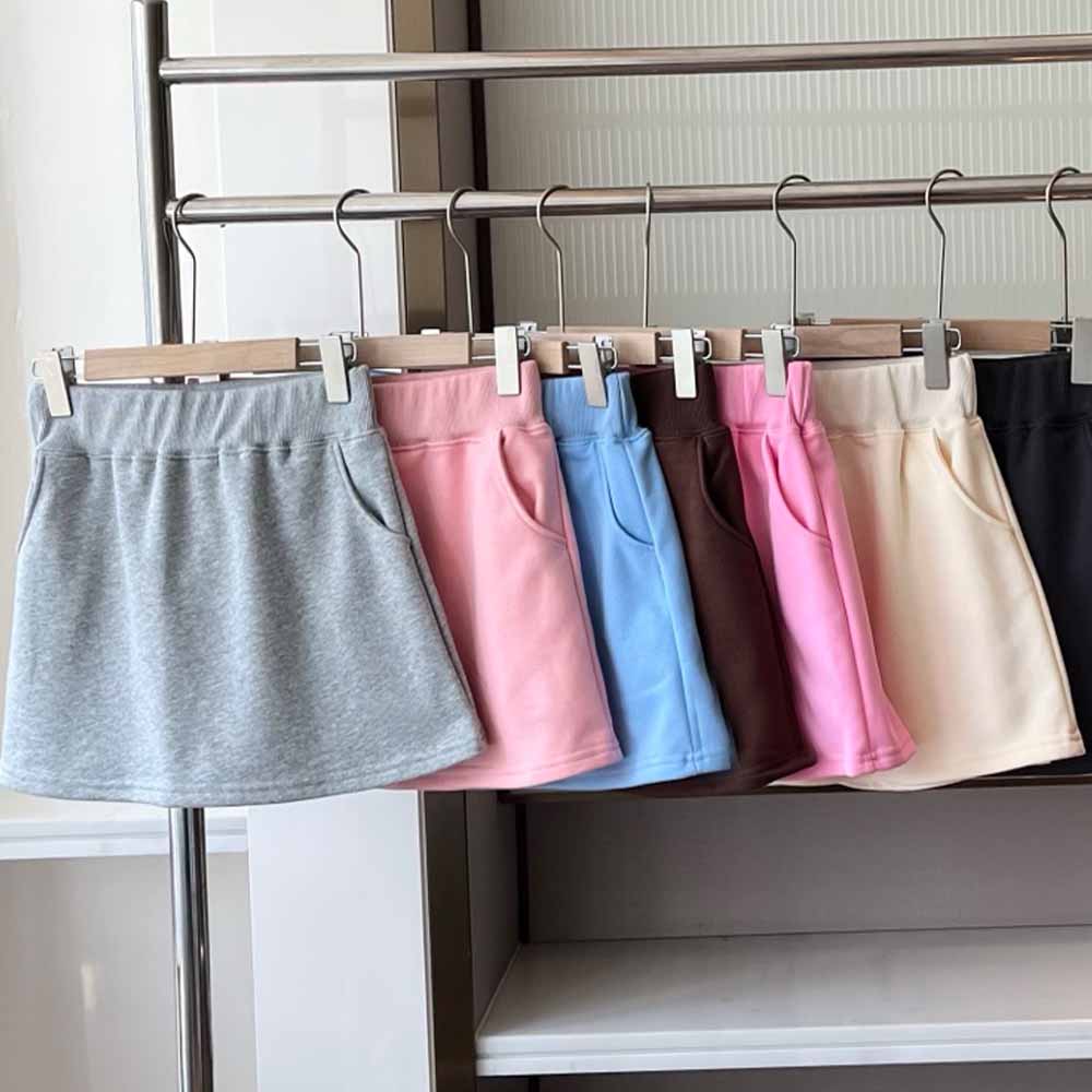 Women's new terry sports skirt cycling pants breathable skirt