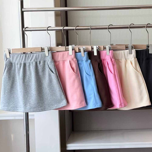 Women's new terry sports skirt cycling pants breathable skirt