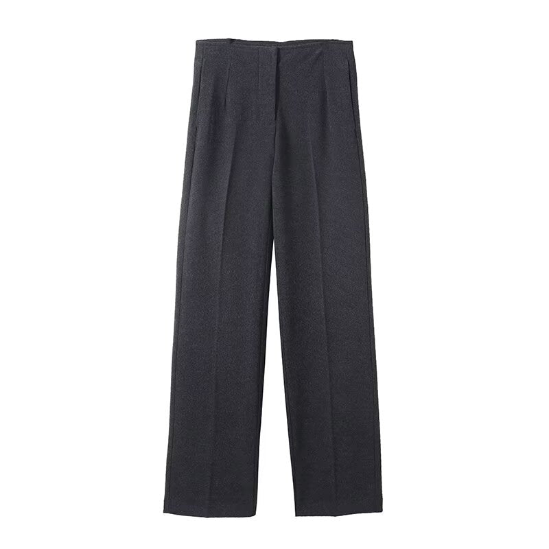 Women's loose flannel straight Blazer pants