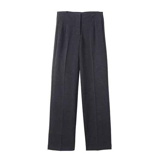 Women's loose flannel straight Blazer pants