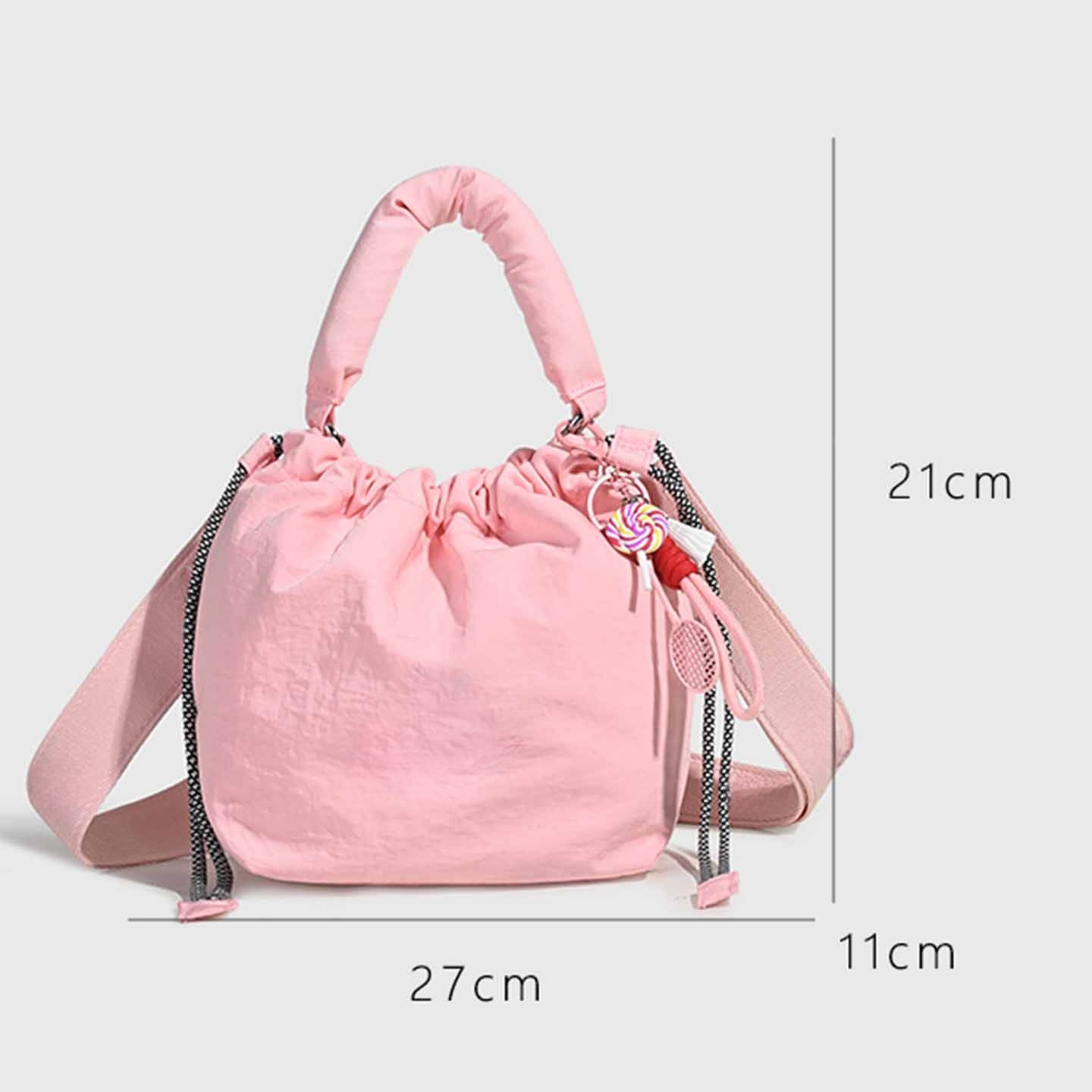 Women's new casual Joker drawstring slung portable mini bag
