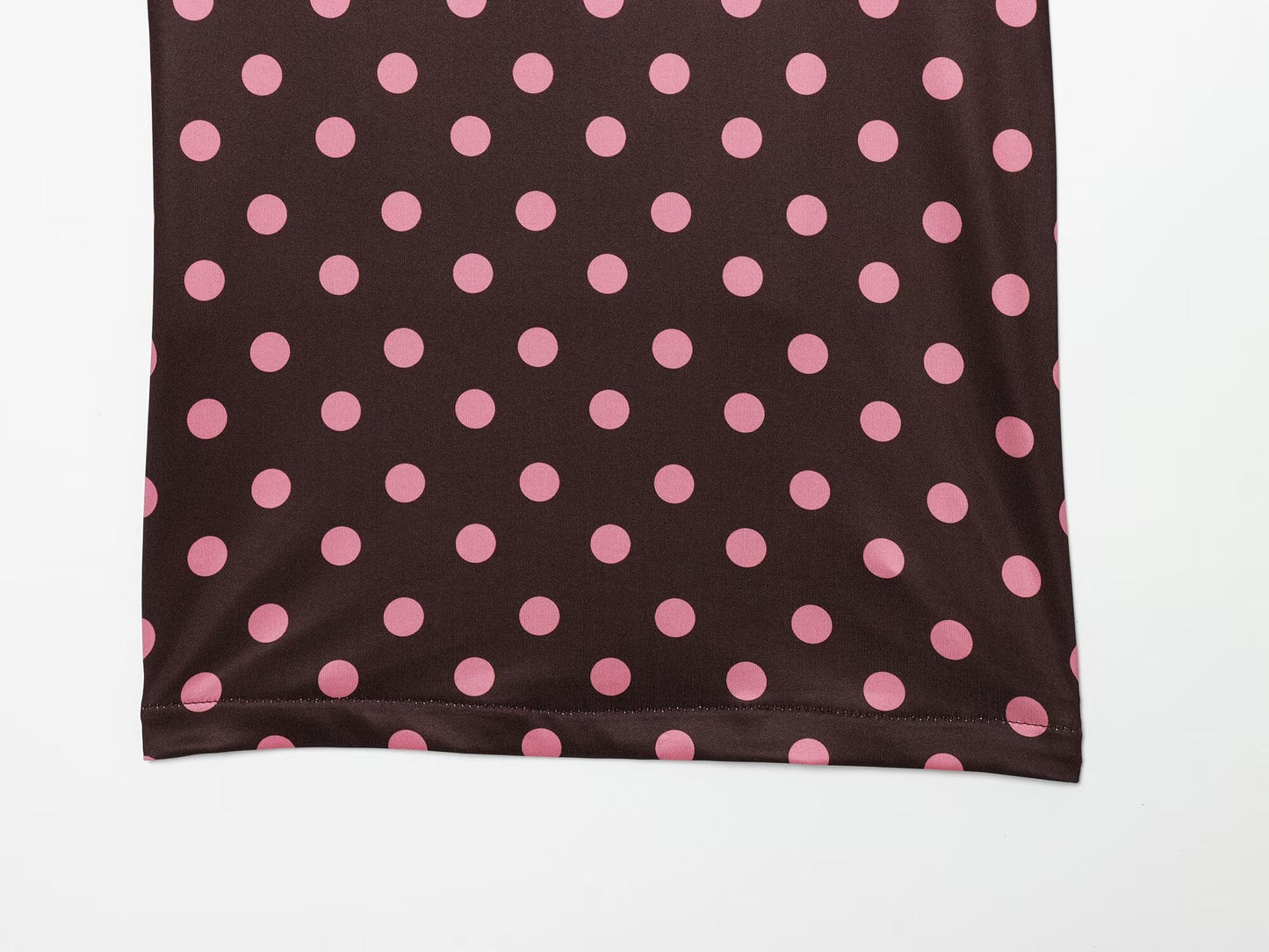 2026 suit Women's 2 pieces polka dot MIDI skirt+Hanging neck top