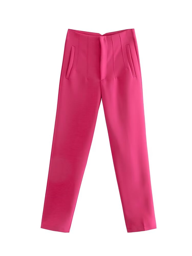 2026 Women's multi-color pleated high waisted pants