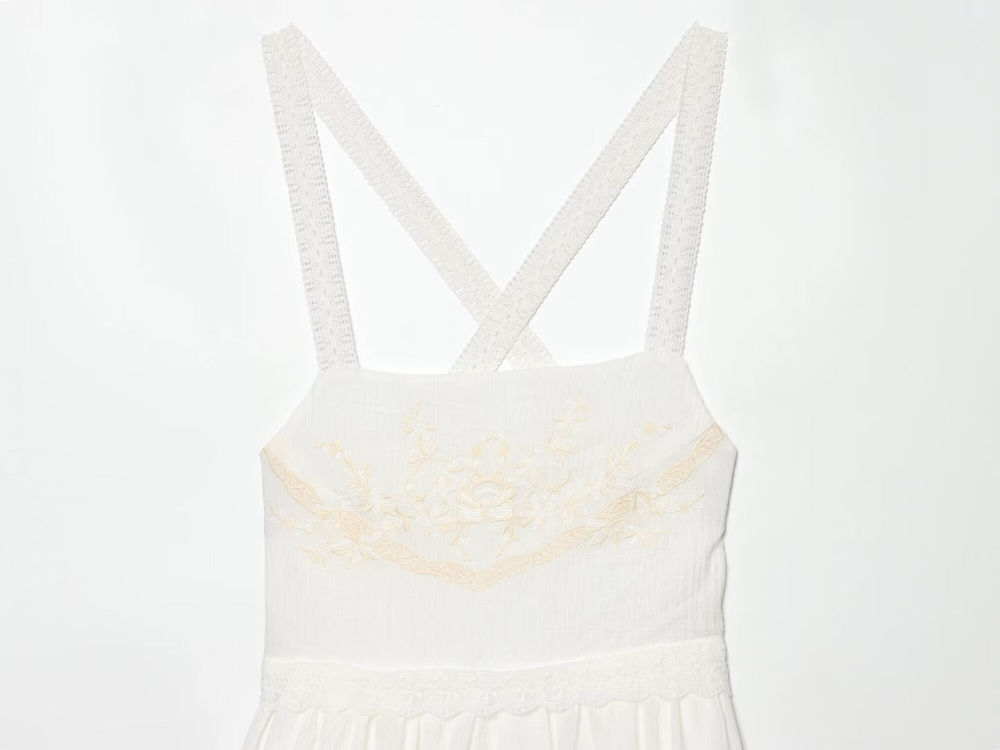 Women's chiffon embroidered mini dress