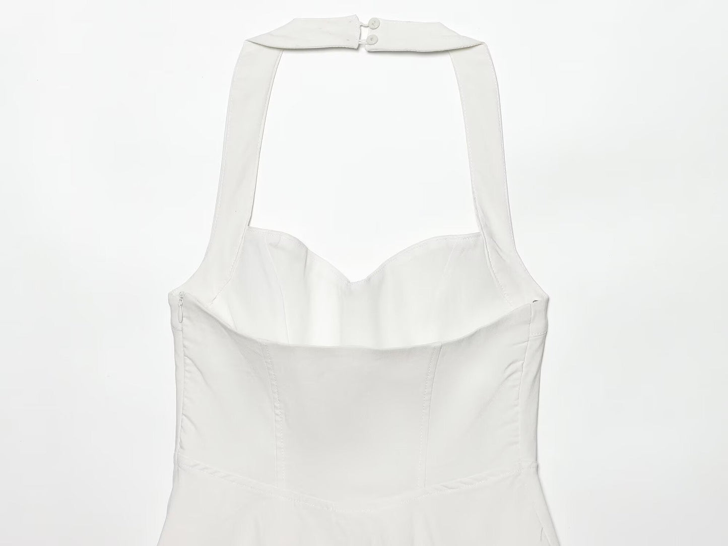 Women's sleeveless hanging neck wide hem dress