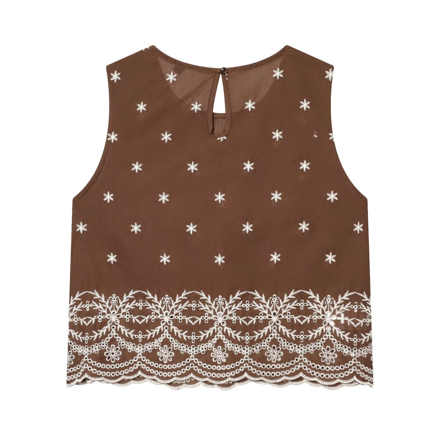 suit Women's 2 pieces hollowed out embroidered top+Skirts