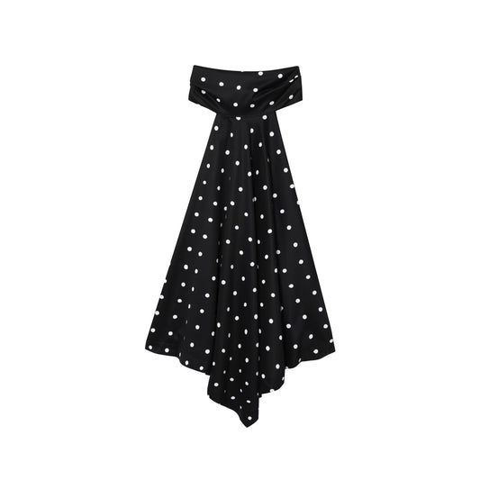 Women's summer polka dot hanging neck top