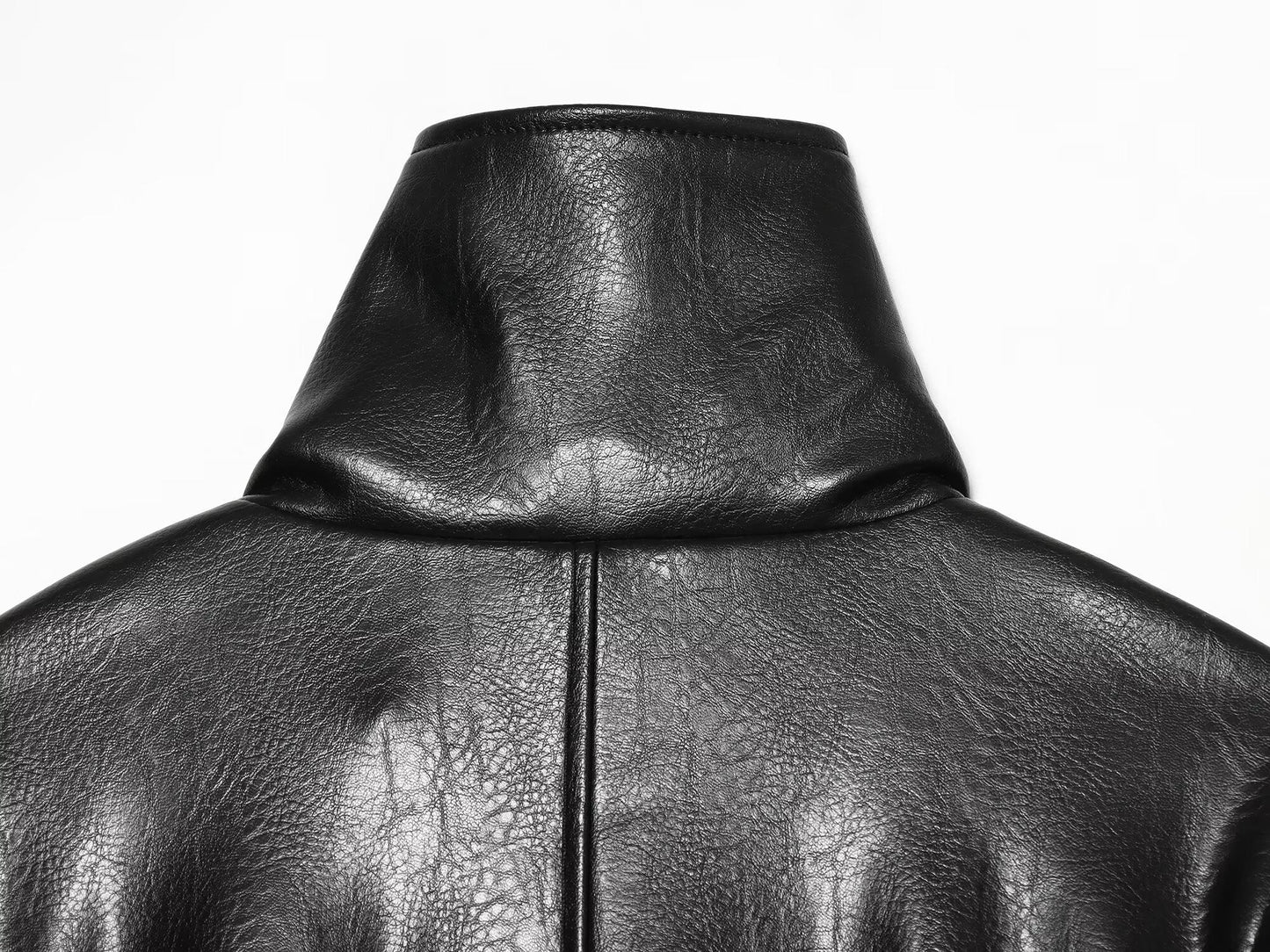 Women's leather effect pilot jacket Coat