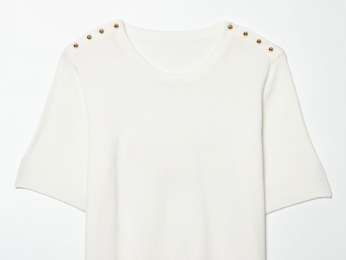 2026 Women's basic style short sleeved knitted sweater