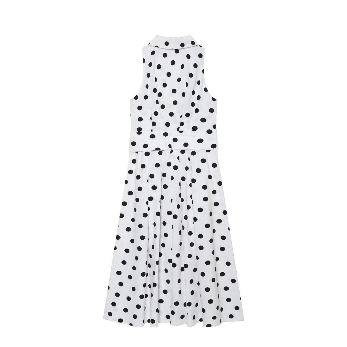 Women's polka dot Poplin Midi Dress