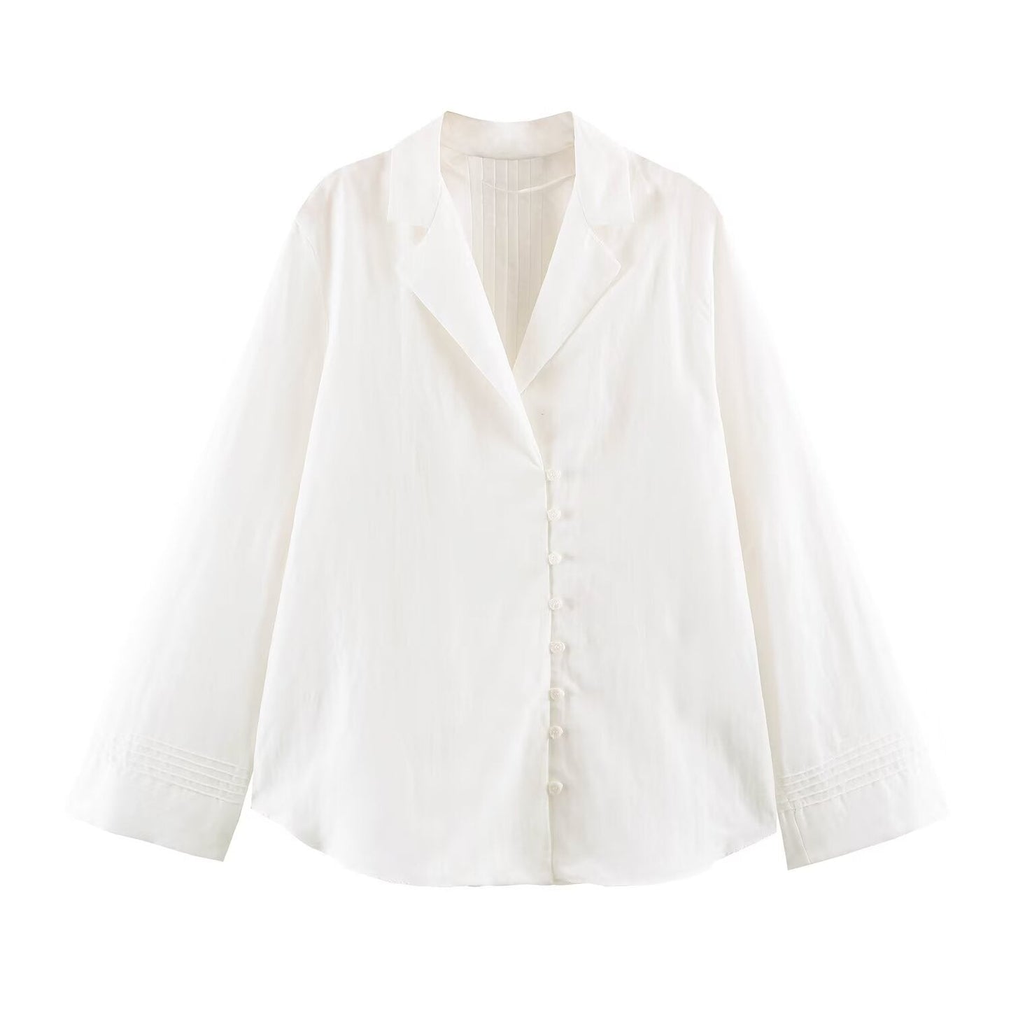 suit Women's 2 pieces button decoration casual shirt+lantern pants