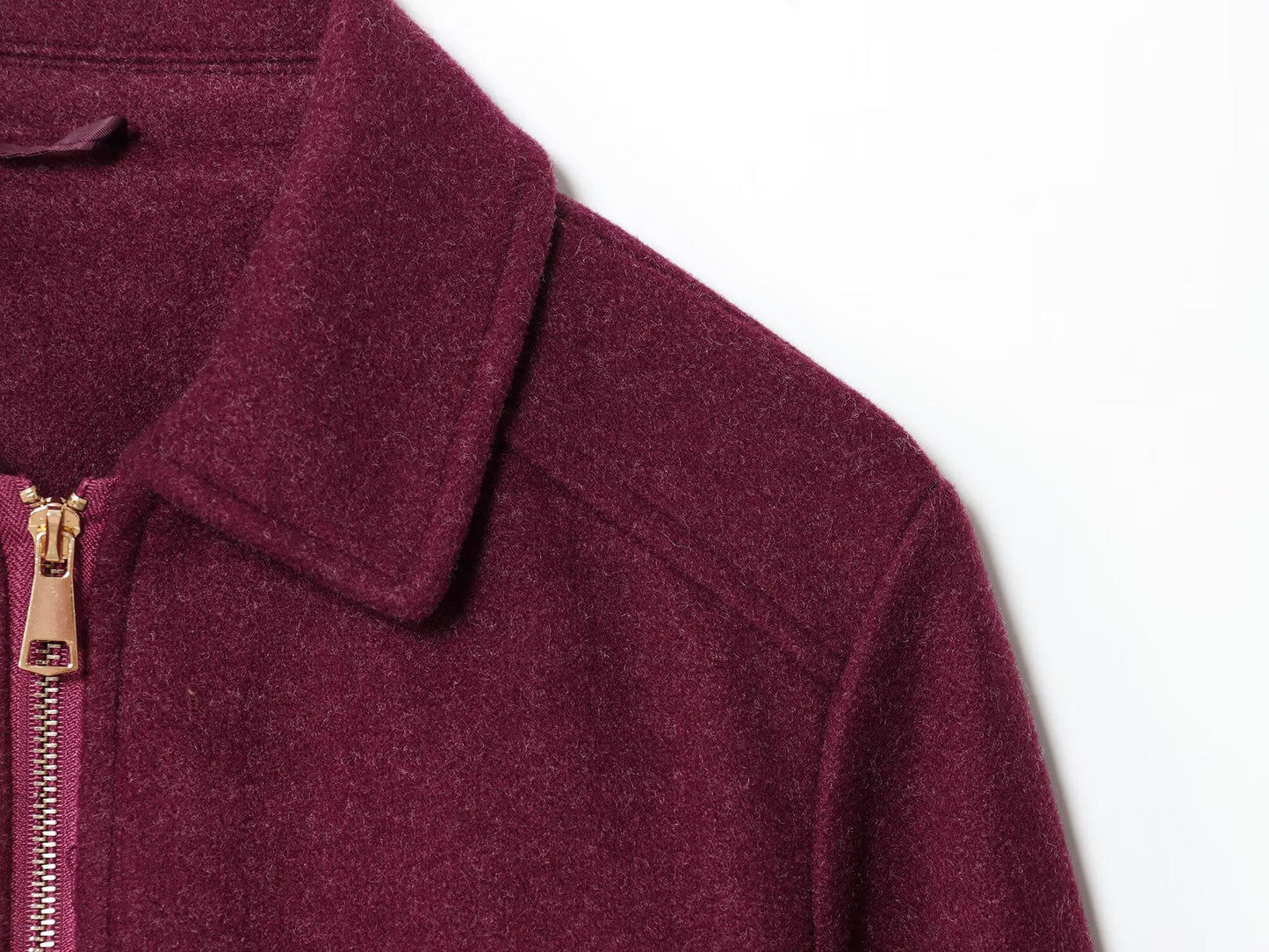 Women's soft textured lapel woolen jacket Coat
