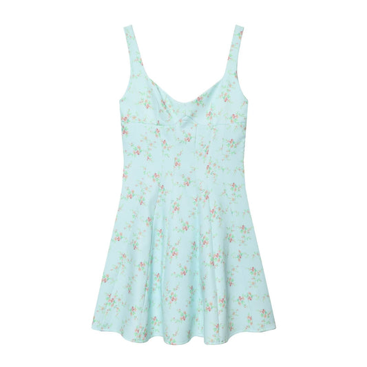 Women's floral printed poplin dress