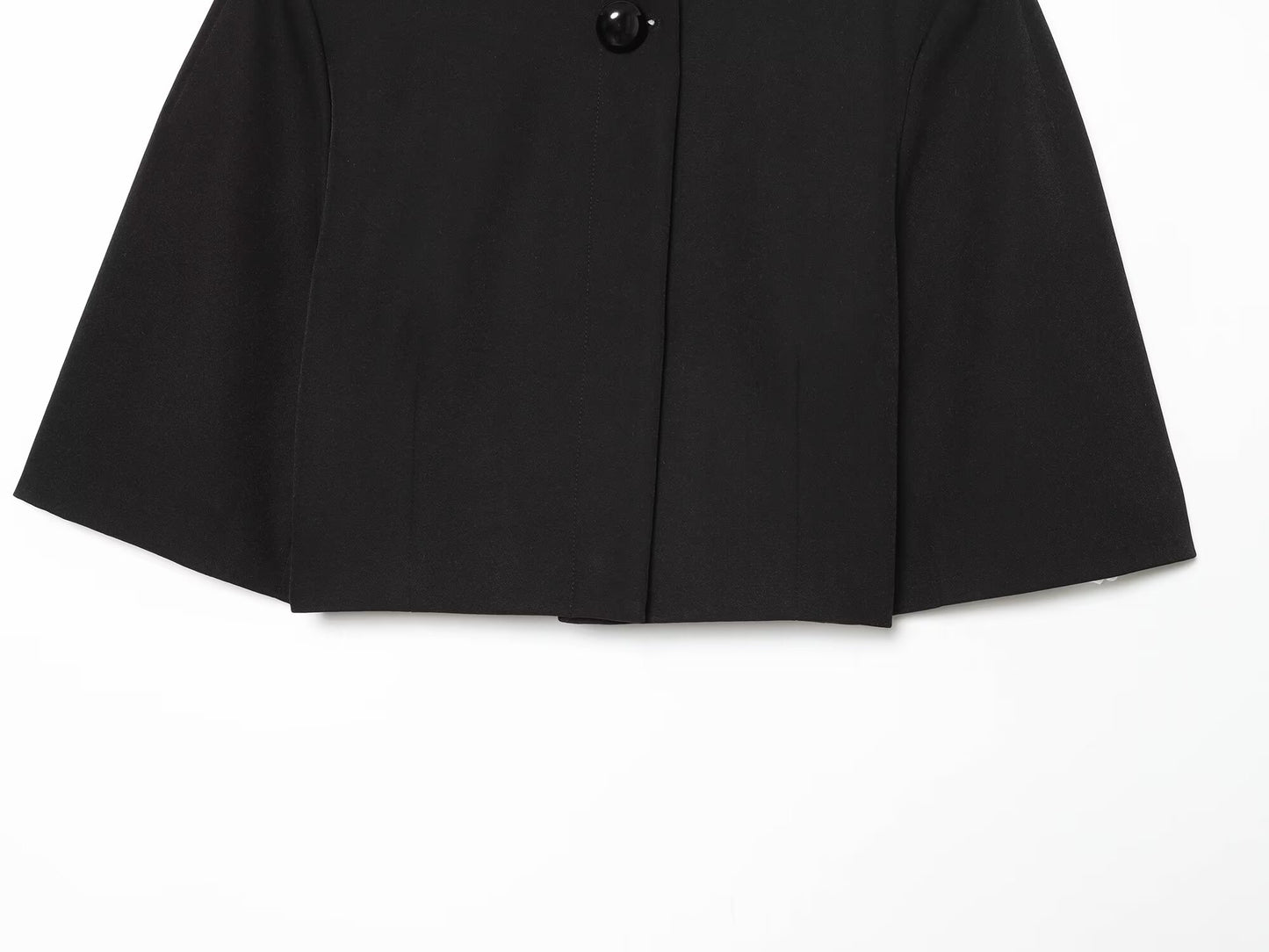 Women's black short one button Blazer Coat