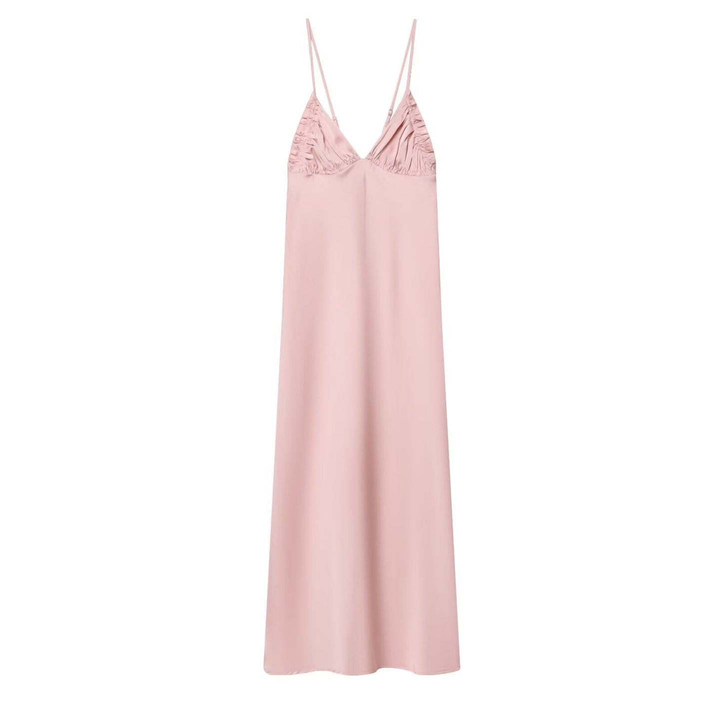 Women's Satin texture suspender dress