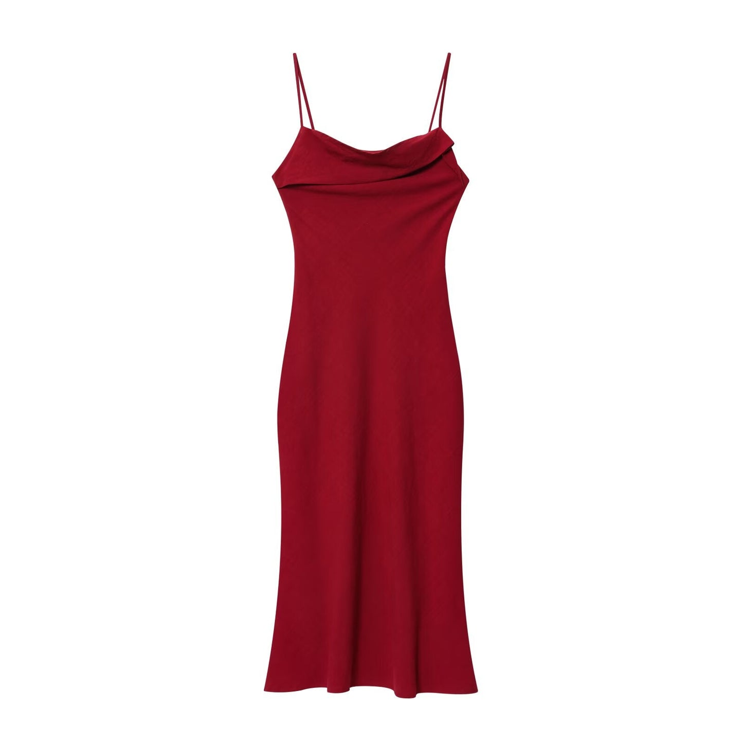 Women's Summer Fashion Ramie suspender Midi Dress