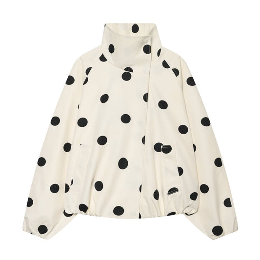 Women's polka dot pilot jacket Coat