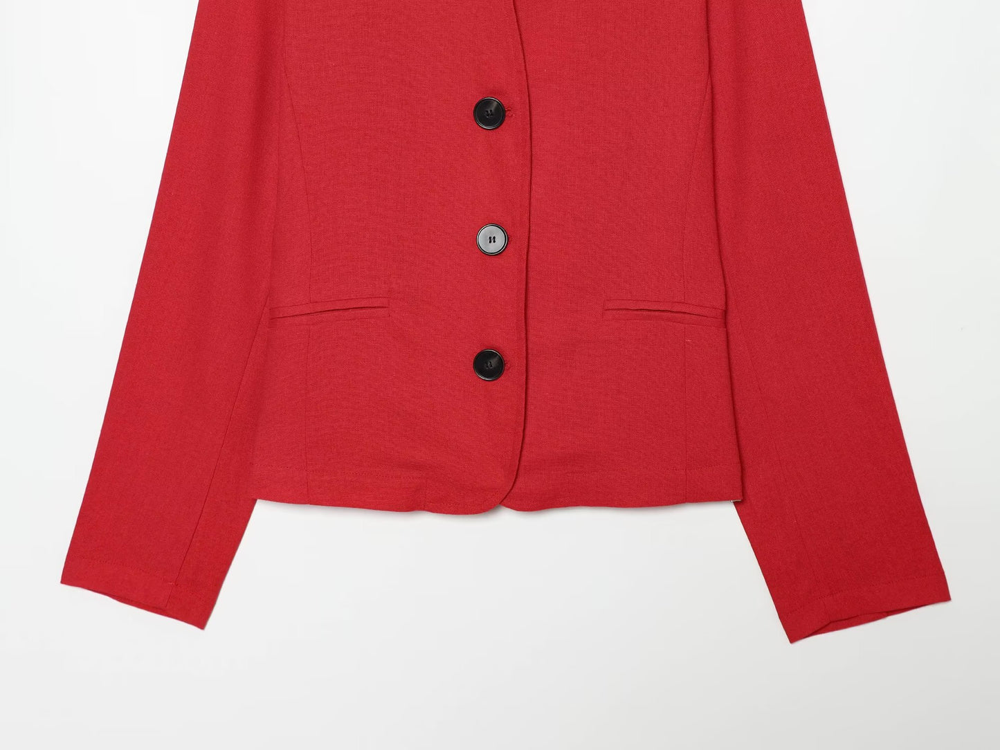 Women's casual linen blend Blazer Coat