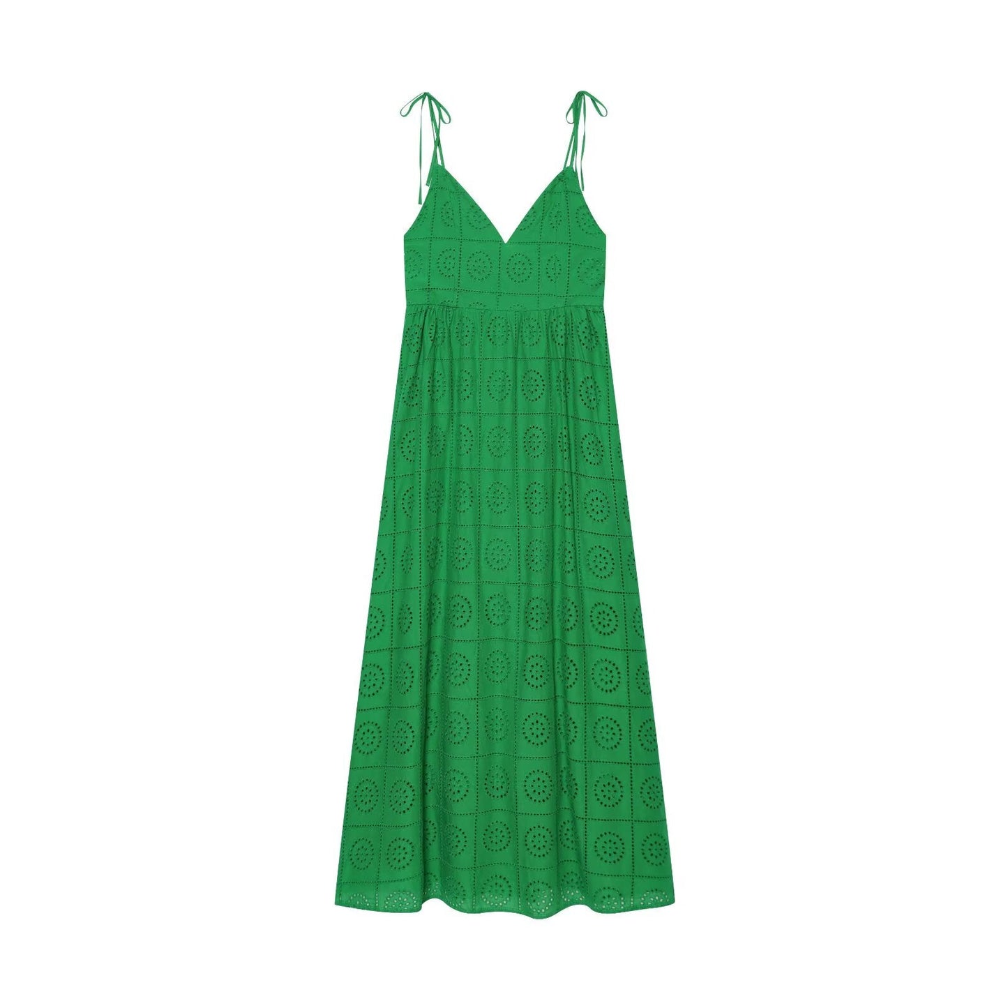 Women's hollowed out embroidered MIDI dress