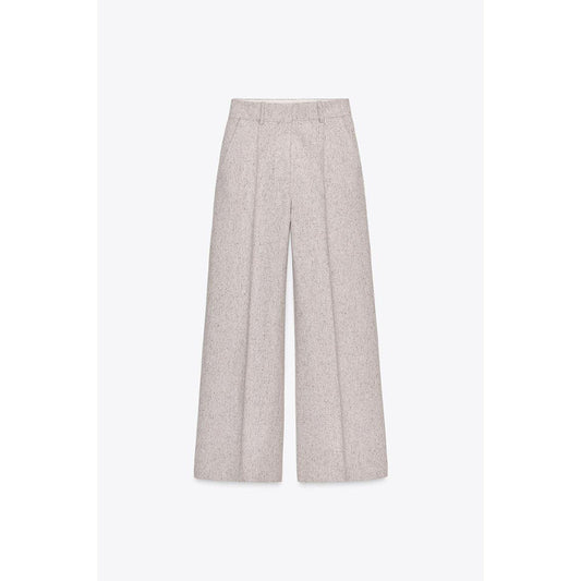 Women's new fashion loose side pocket casual pleated pants