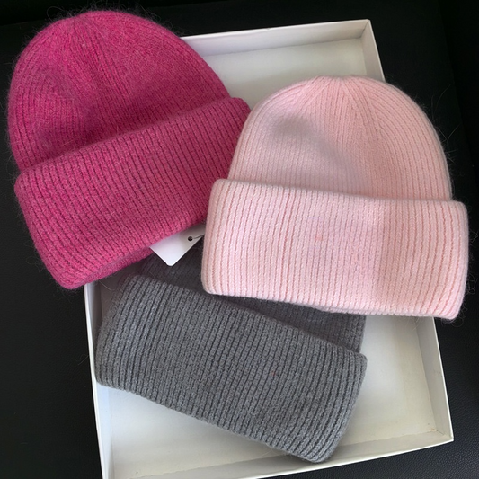 Women's casual Joker warm plush knit hat