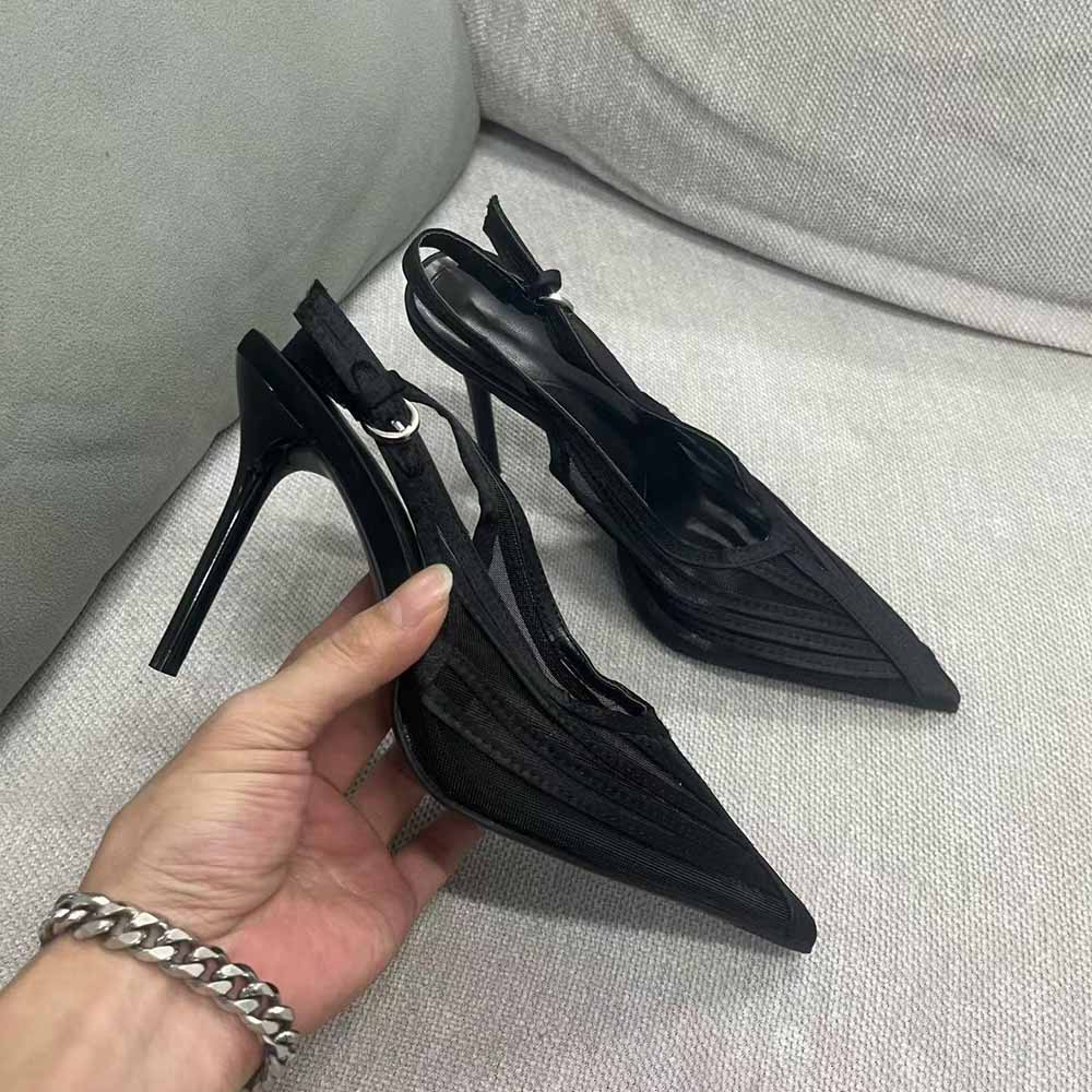 Women's new fashion mesh breathable pointed stiletto heels