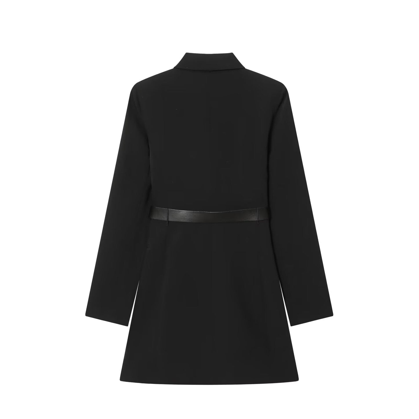 Women's With Belt casual double breasted Blazer style dress