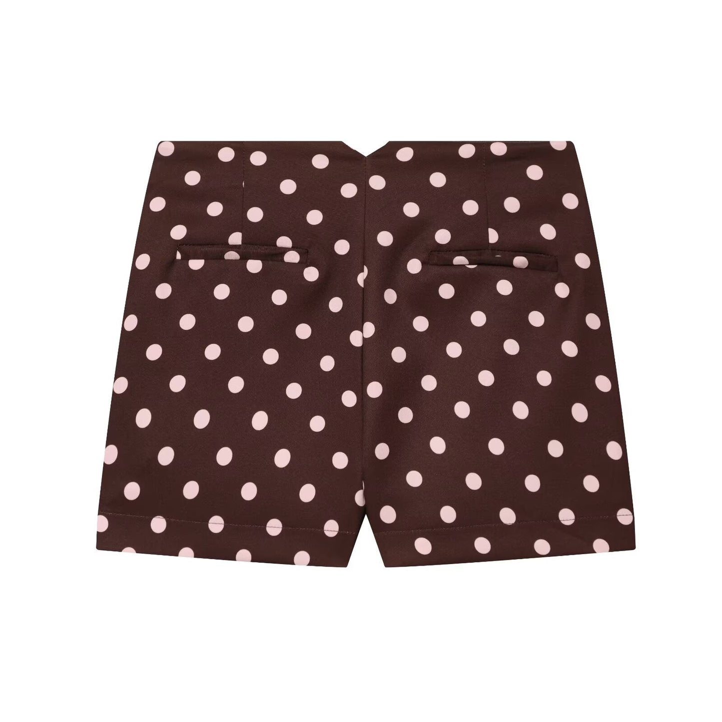 Women's high waisted casual polka dot shorts
