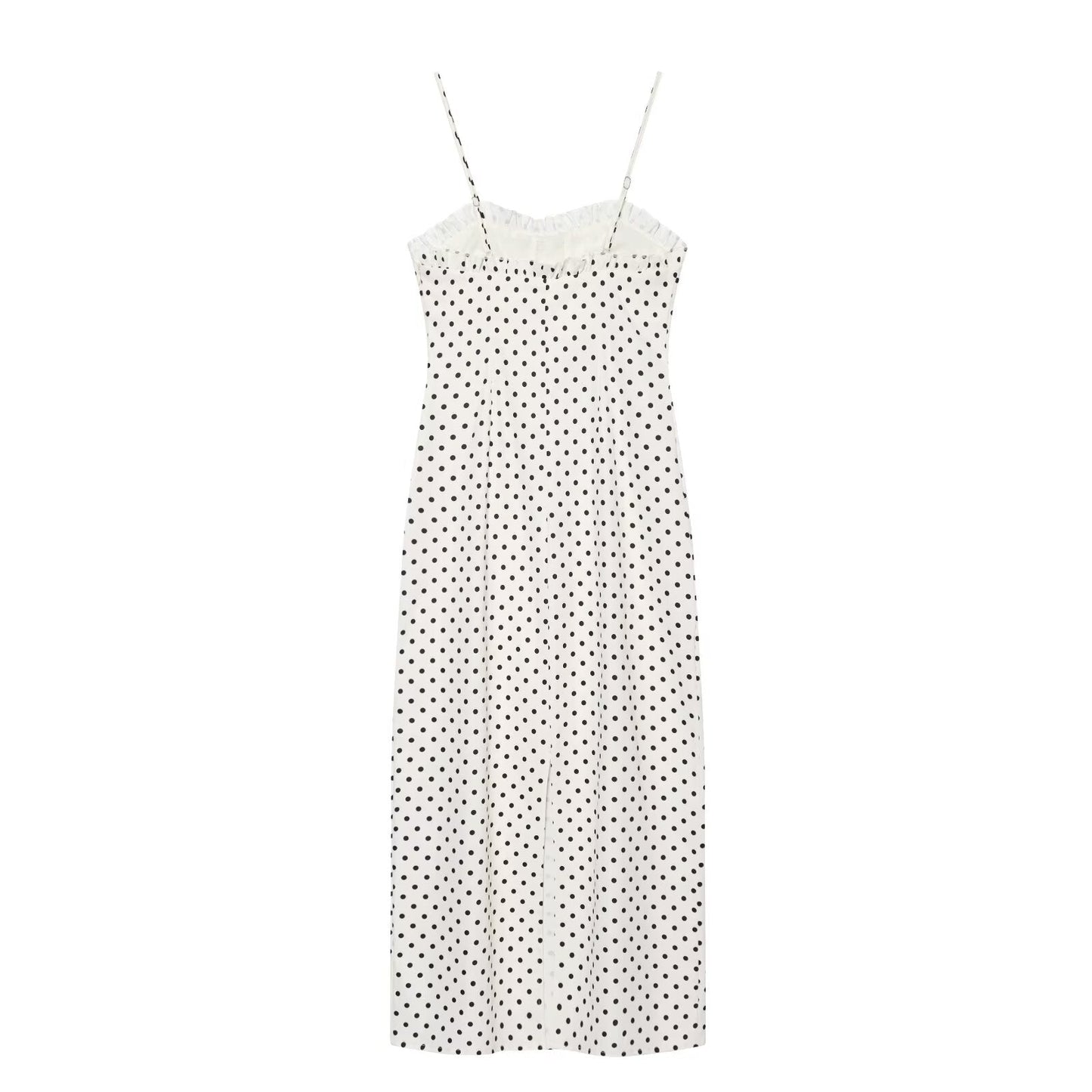 Women's tight corset style polka dot MIDI dress