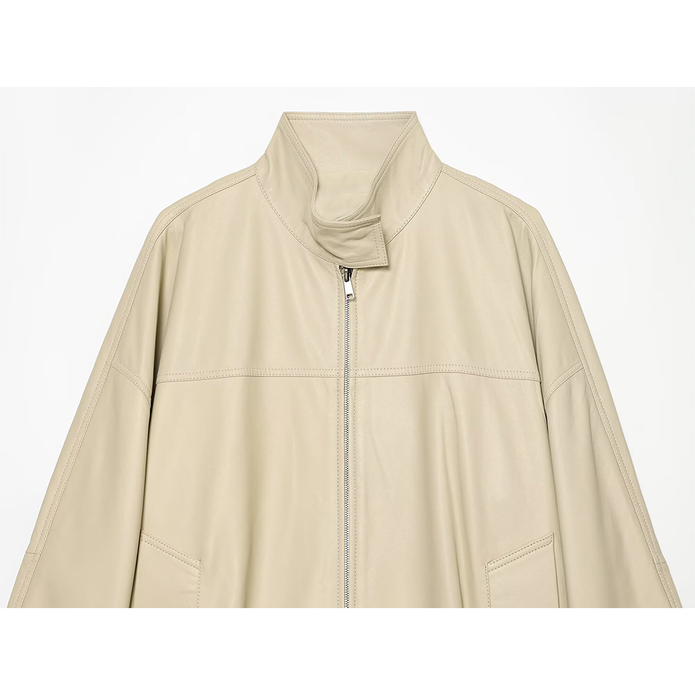 Women's Retro Faux Leather Jacket Coat