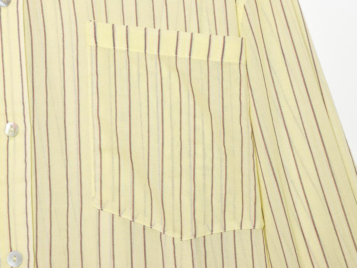 Women's loose chiffon striped shirt