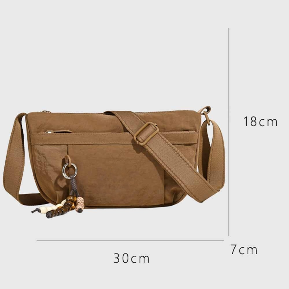 Women's new casual fashion zipper lightweight shoulder crossbody bag