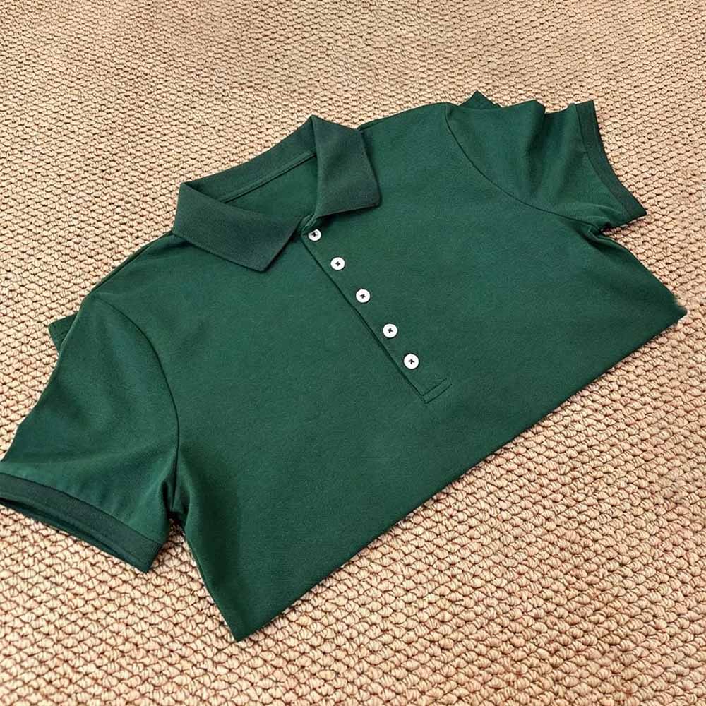 Women's new fashion cotton slim short-sleeved Polo shirt