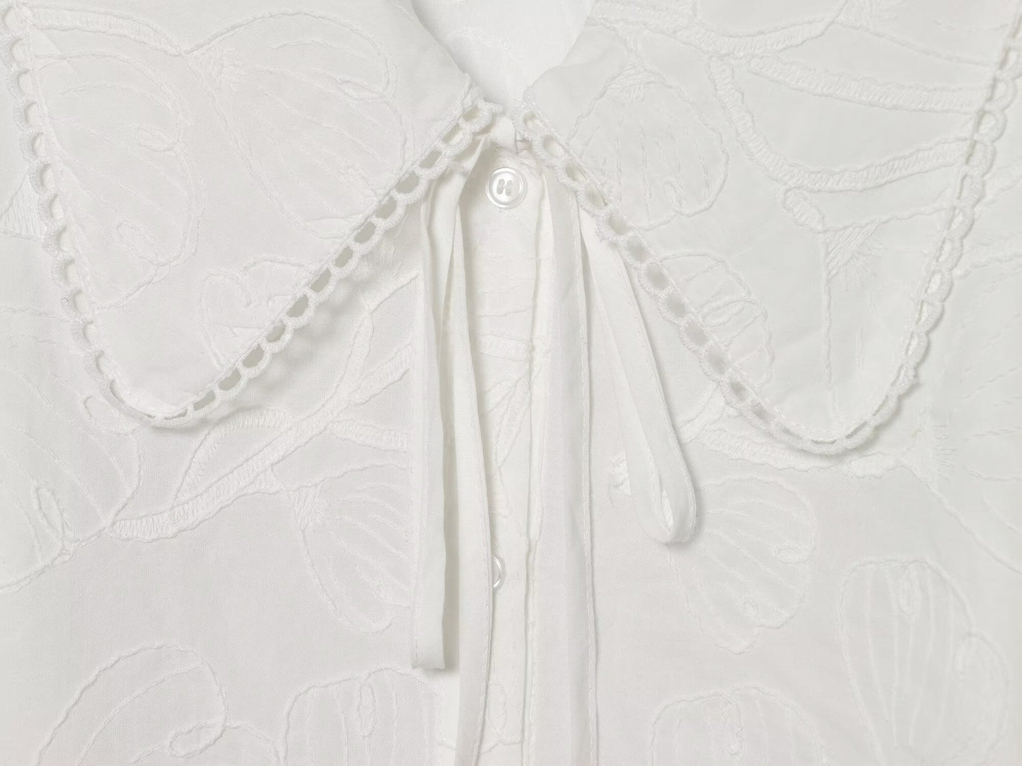 Women's Small Round Lapel Lace up Shirt