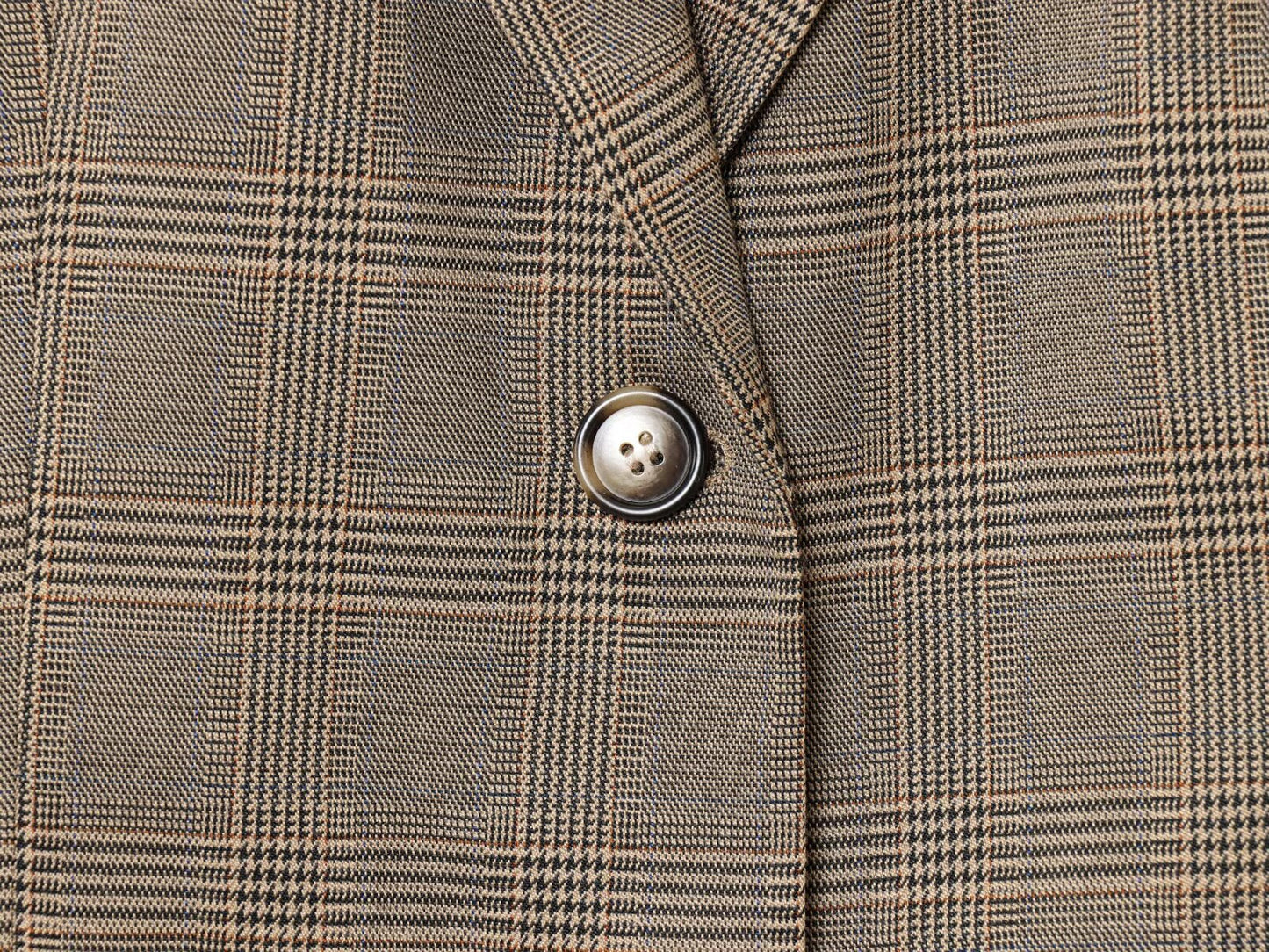 Women's new fashion loose single breasted linen blended plaid suit jacket