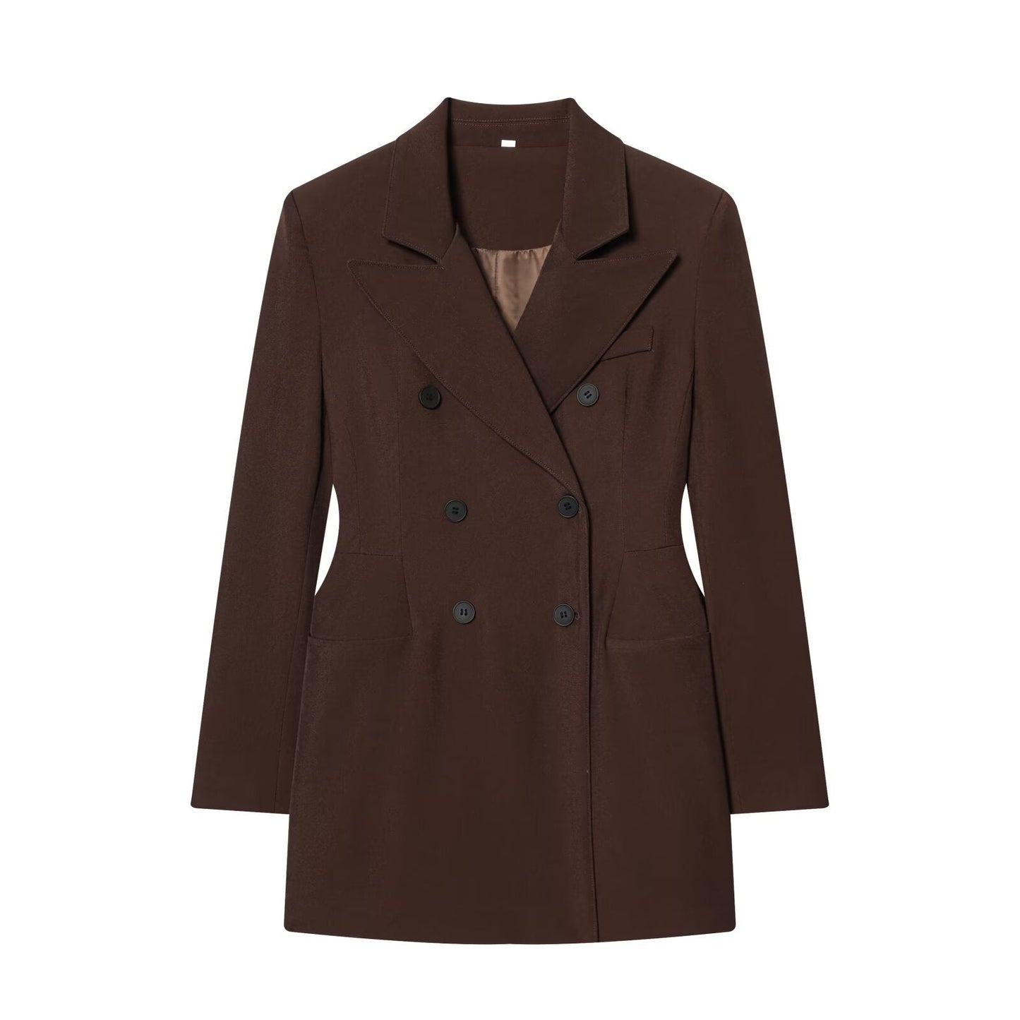 Women's new fashion black double breasted dress style suit jacket