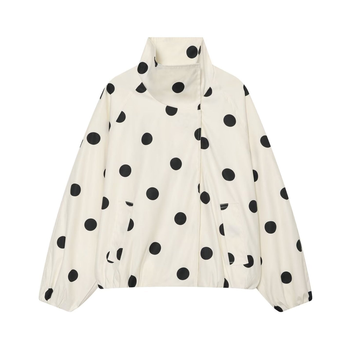 Women's polka dot pilot jacket Coat