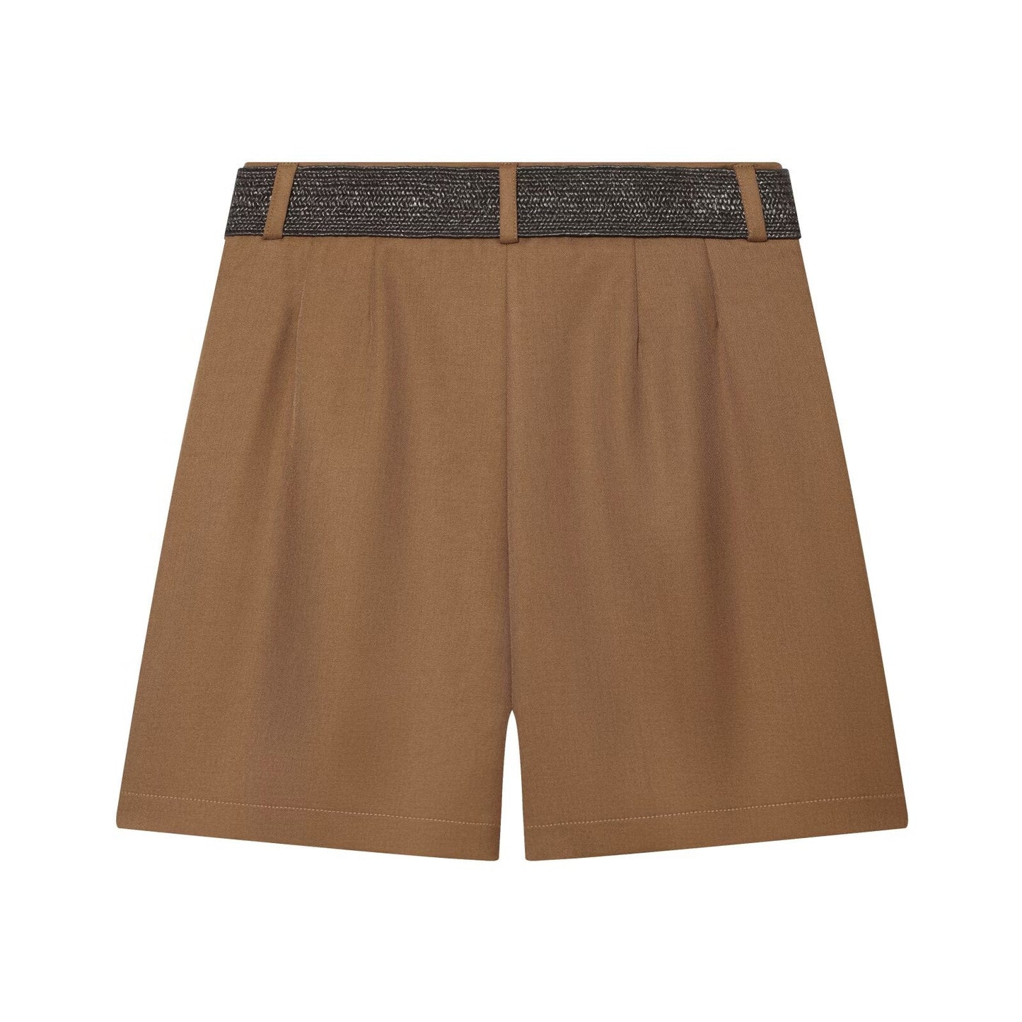 Women's With Belt pleated casual shorts